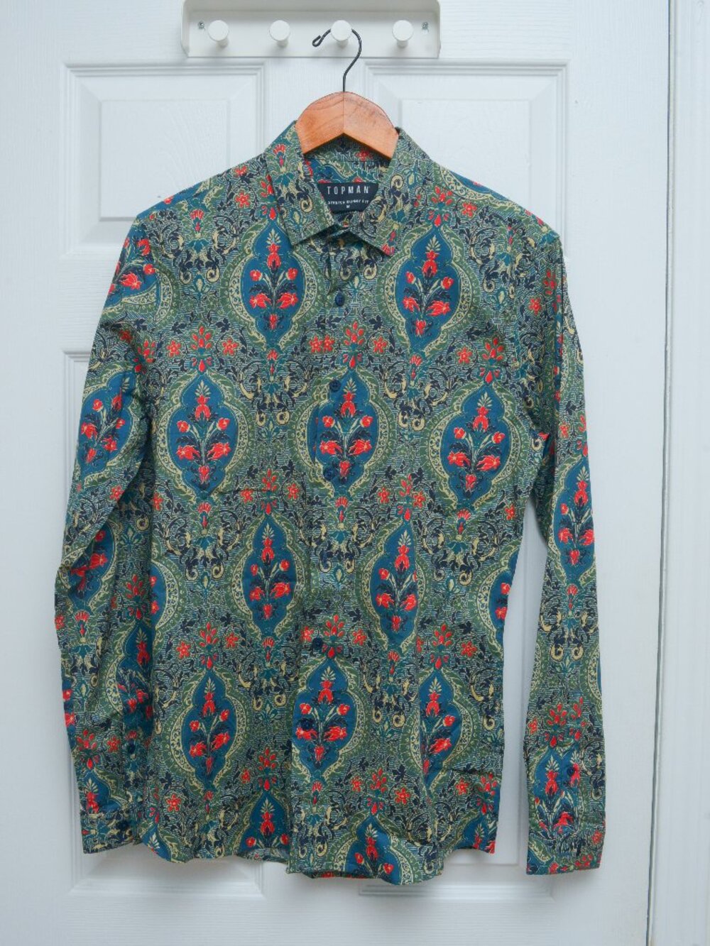 Topman stretch skinny fit shirt floral pattern